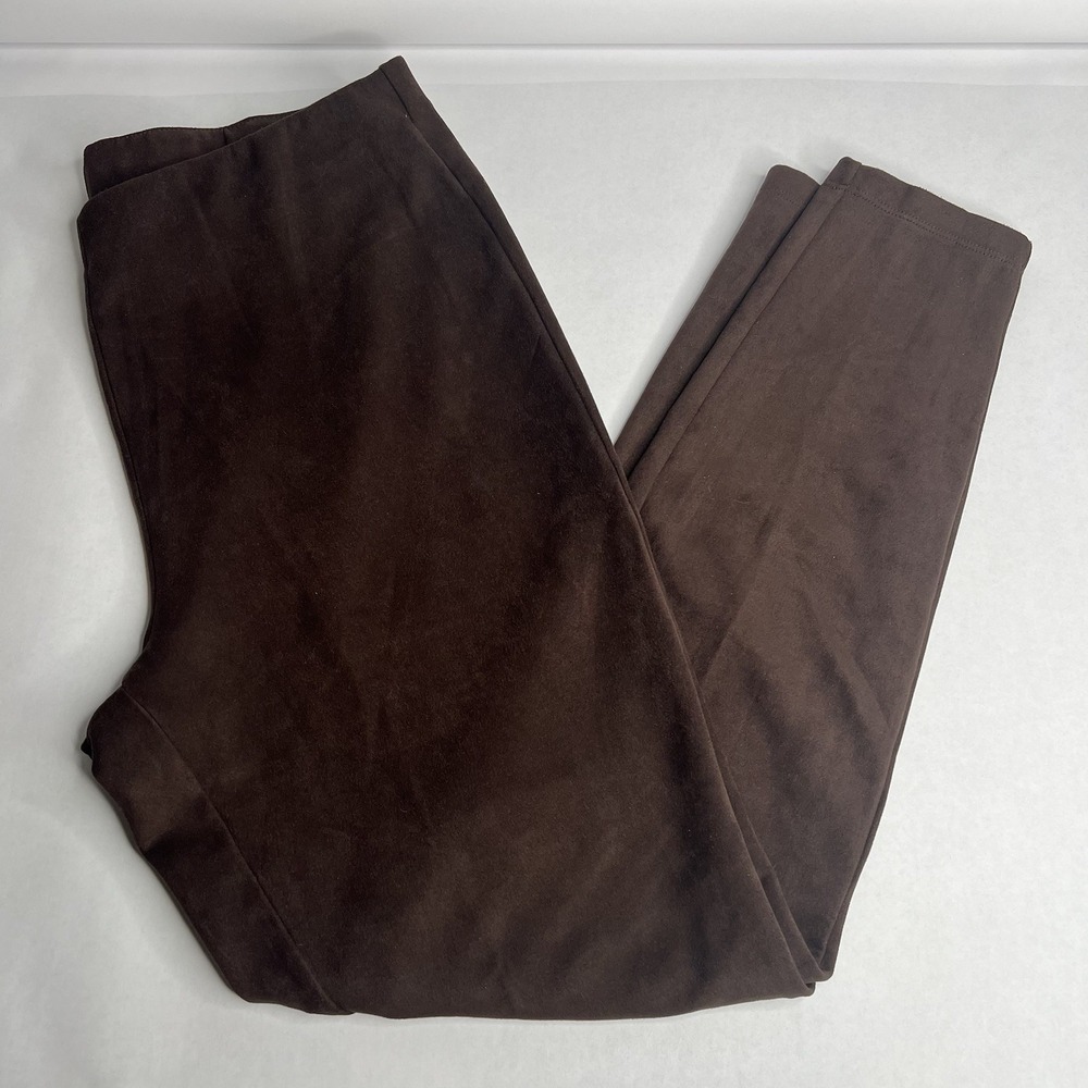 Legacy Faux Suede Microfiber Brown Pants‎ Slacks Trousers Medium M Leggings